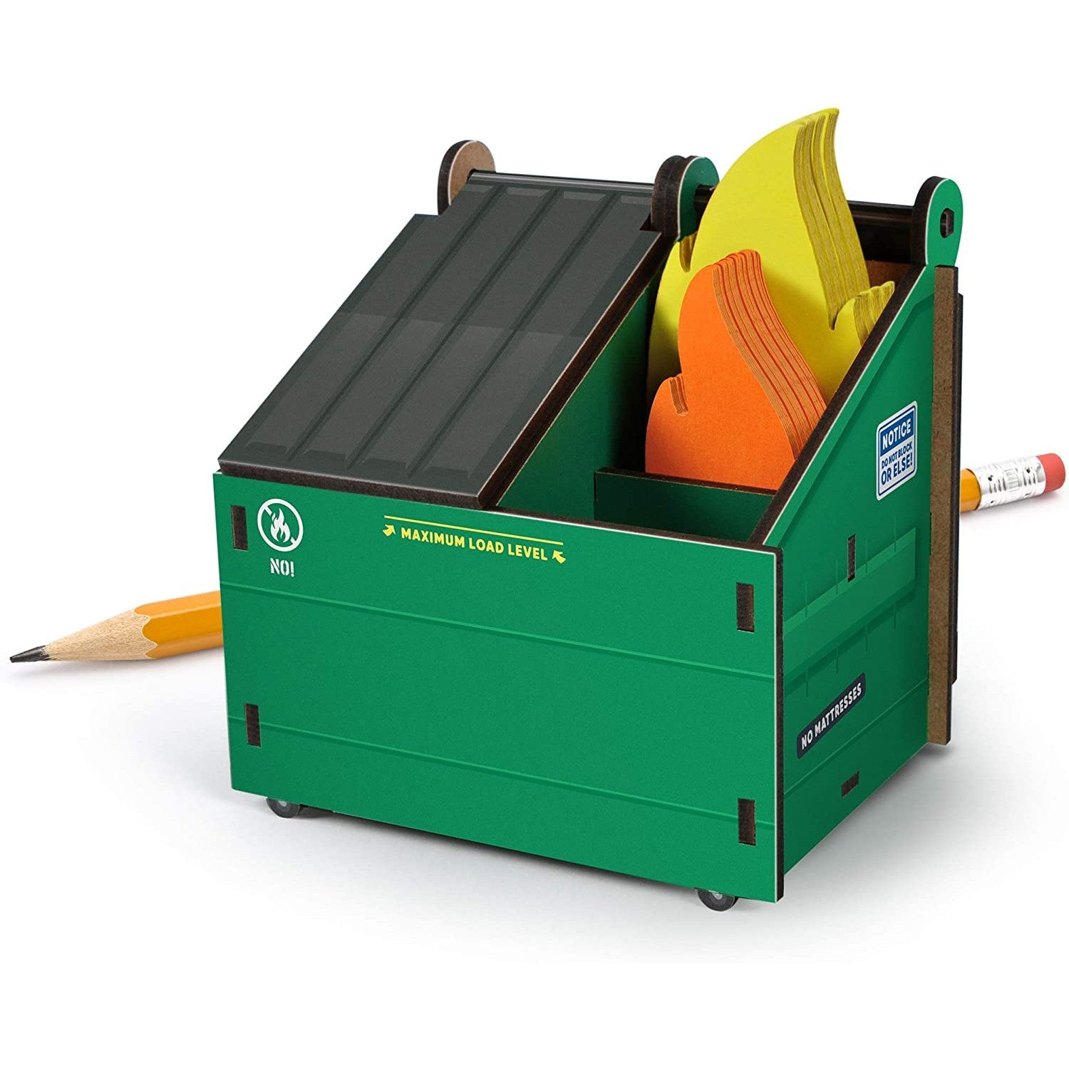 Keep your desk organized with this hilarious dumpster fire pencil