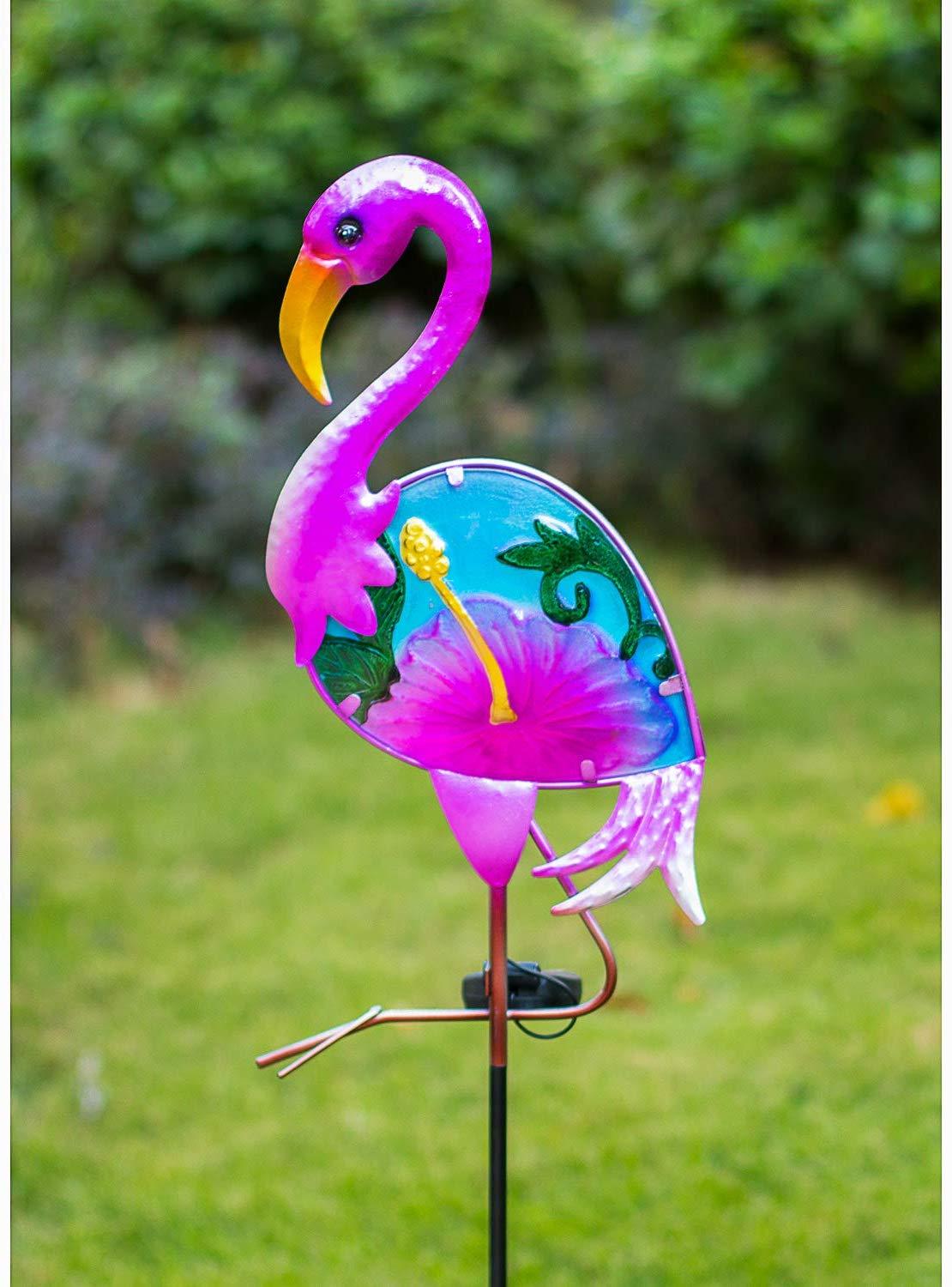 Pink flamingo on sale solar lights