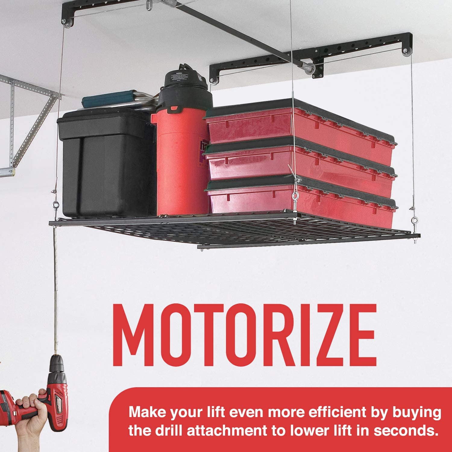 Overhead garage storage pulley hoist hot sale