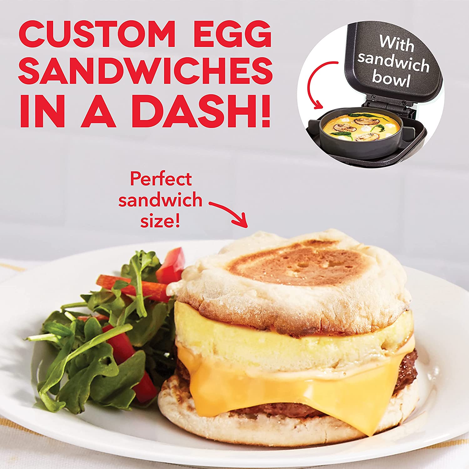 DASH Egg Bite Maker with Recipes 