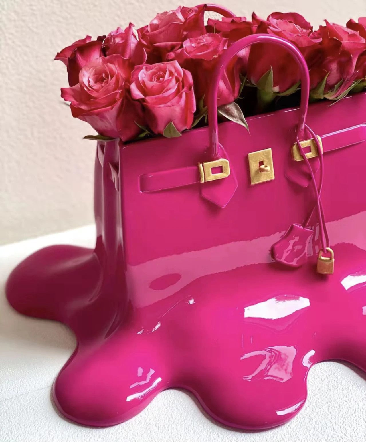 New Design DIY Fashion Women L=V Handbag Vase Mould Large Size