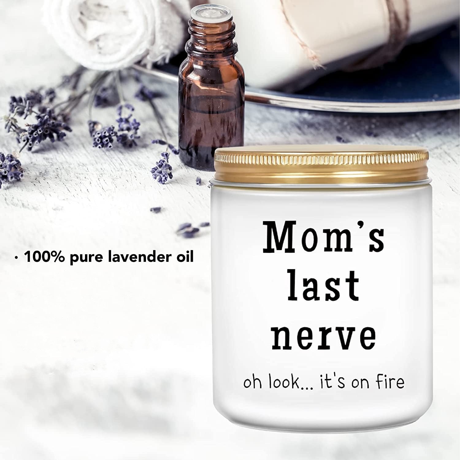 funny candle for mom, mother's day candle, mom's last nerve