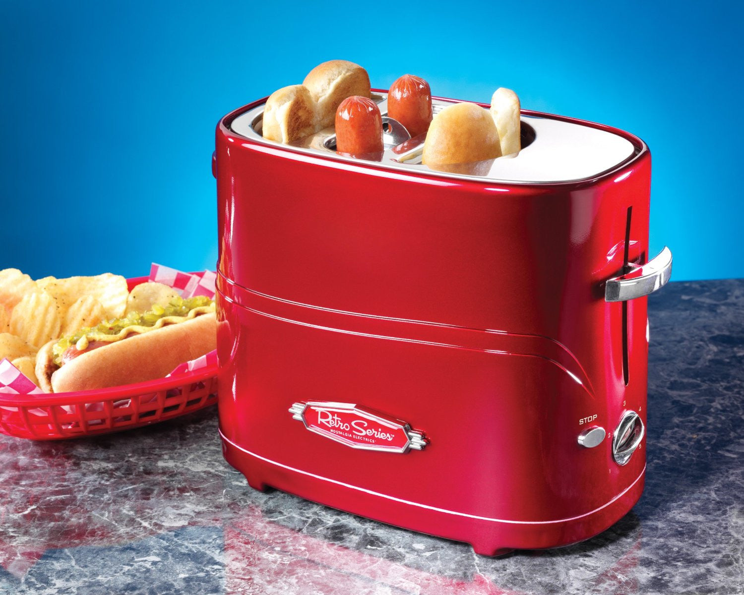 Pop up 2025 hot dog toaster