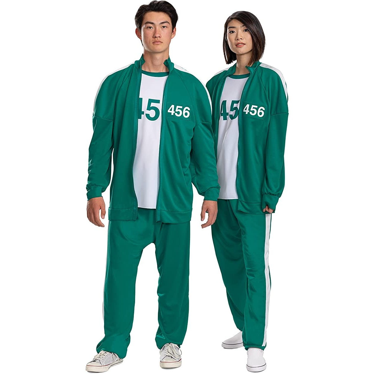 Become a Squid Game player in this Player 456 Track Suit costume –