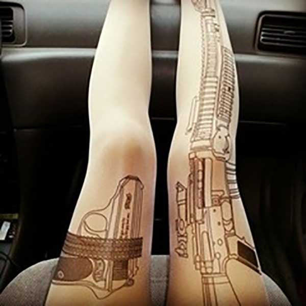 72 Brilliant Gun Tattoos Design On Thigh  Tattoo Designs  TattoosBagcom